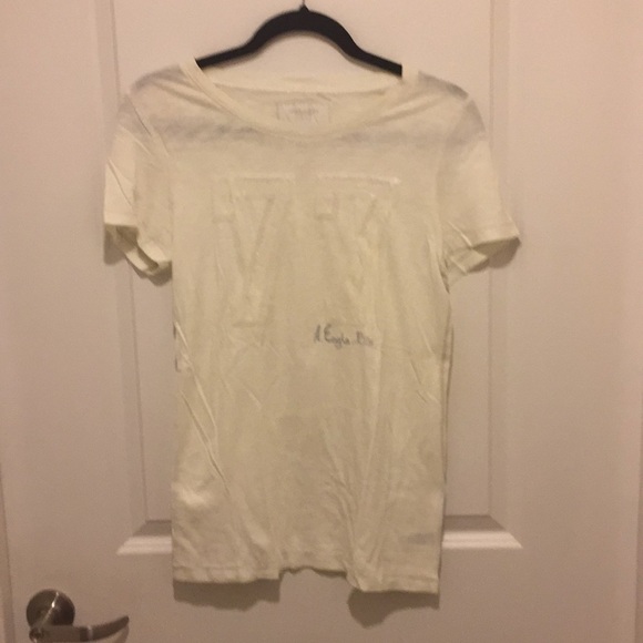 American Eagle Sequin 77 Short Sleeve Graphic Tee Size Large New Without Tag - Picture 1 of 6